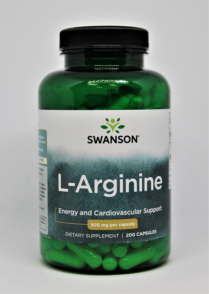 [Australia] - Swanson Amino Acid L-Arginine 500 Milligrams 200 Capsules 