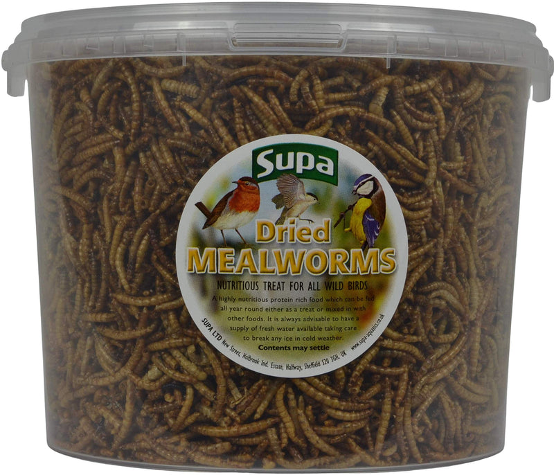 [Australia] - Supa Dried Mealworms for Wild Birds, 3 Litre Bucket, High Energy Protein Rich Treat For Garden Birds, Attract More Birds To Your Garden, Quality Wild Bird Food. 1 3 l (Pack of 1) 