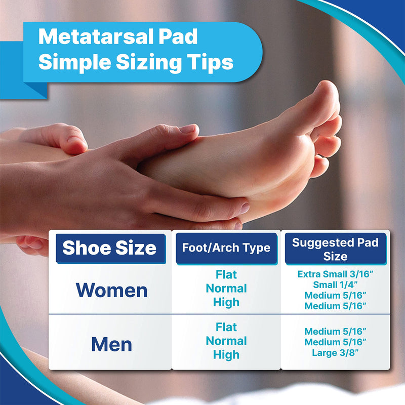 [Australia] - Metatarsal Foot Pain Relief Cushion, Foot Pads and Shoe Inserts Orthotics for Metatarsalgia Topical Pain Relief, Ball of Foot Cushion and Insoles for Morton's Neuroma, Medium Metatarsal Pads by Hapad 6 Pair (Pack of 1) 