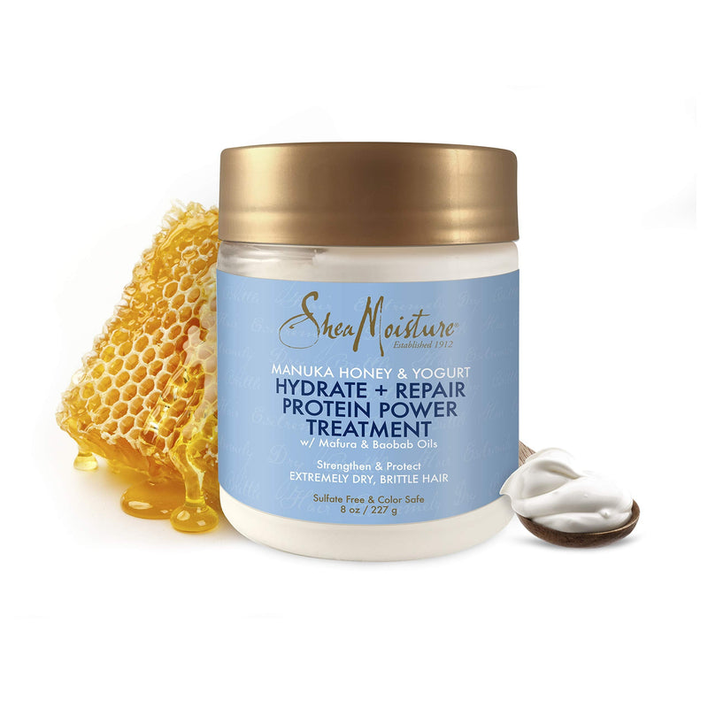 [Australia] - Shea Moisture Manuka Honey & Yogurt Hydrate + Repair Protein-Strong Treatment, 8 oz 
