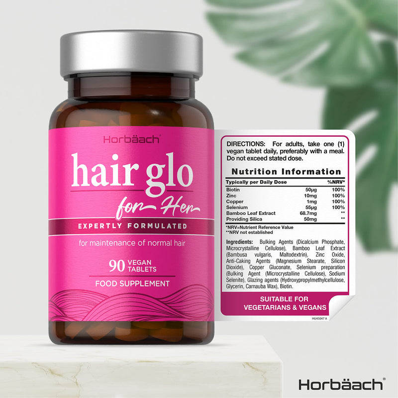 [Australia] - Hair Vitamins | 90 Tablets | Supports Hair Growth | with Biotin, Copper, and Zinc | Vegan Supplement for Hair Loss | by Horbaach 