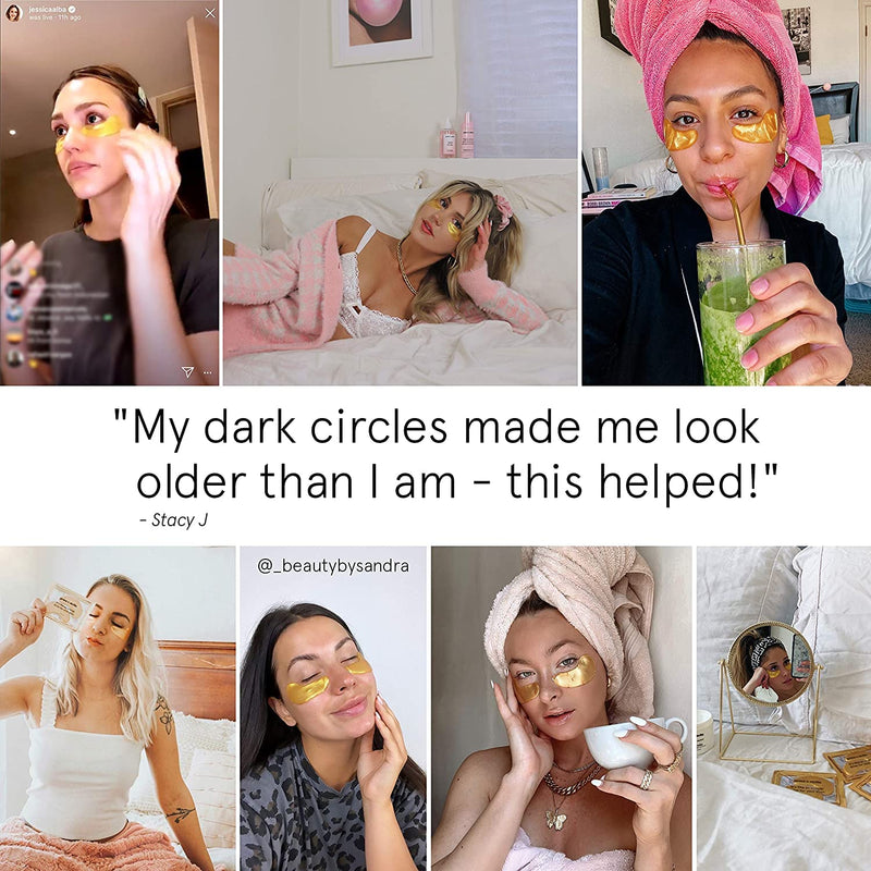 [Australia] - Under Eye Mask - Reduce Dark Circles, Puffy Eyes, Undereye Bags, Wrinkles - Gel Under Eye Patches, Vegan Cruelty-Free Self Care by grace and stella (24 Pairs, Blue) 24 Pairs 