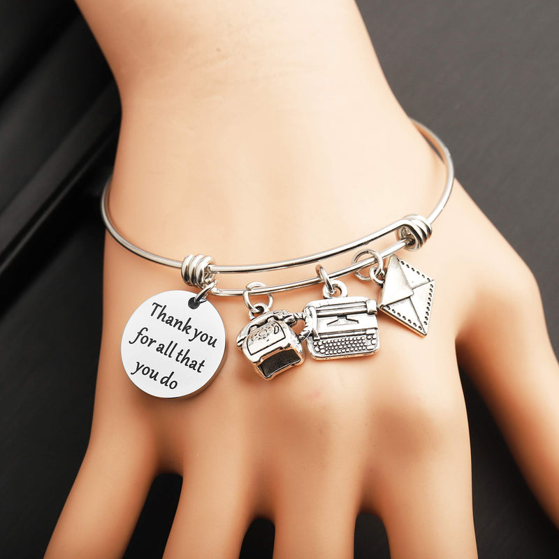 [Australia] - TIIMG Secretary Gift Administrative Assistant Bracelet Thank You for All That You Do Bracelet Coworker Leaving Gift Retirement Gift for Her Thank you Secretary 