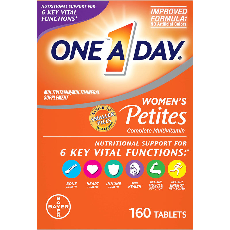 [Australia] - One A Day Women’s Petites Multivitamin,Supplement with Vitamin A, Vitamin C, Vitamin D, Vitamin E and Zinc for Immune Health Support, B Vitamins, Biotin, Folate (as folic acid) & more, 160 count 