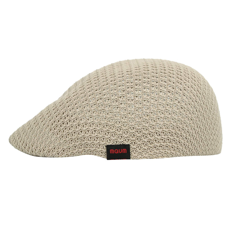 [Australia] - WITHMOONS Men Breathable Mesh Summer Hat Newsboy Beret Ivy Cap Cabbie AM31168 One Size Beige 