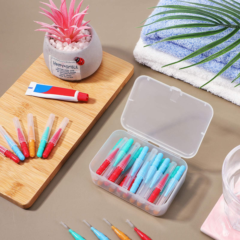 [Australia] - Interdental Brush Toothpick Dental Tooth Flossing Head Dental Brush Oral Dental Flosser Toothpick Cleaners Tooth Cleaning Tool with Storage Box, Red, Blue, Green, Orange (40) 40 
