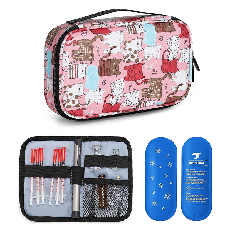 [Australia] - YARWO 2 Pack- Insulin Cooler Travel Case with 4 Ice Packs for Adult and Kids 