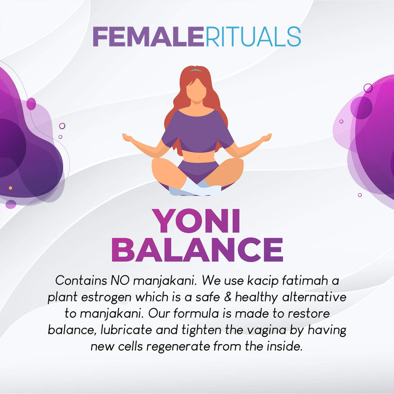[Australia] - Female Rituals Yoni Balance Vaginal Tightening Pills with Kacip Fatimah, No Tightening Gel or Cream Needed - Vaginal Rejuvenation and Dryness Moisturizer 