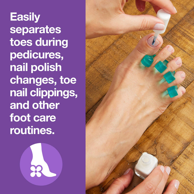 [Australia] - ZenToes Gel Toe Separators for Pedicure, Nail Polish, Toenail Trimming - Set of 2 Toe Spacers (Green) Green 