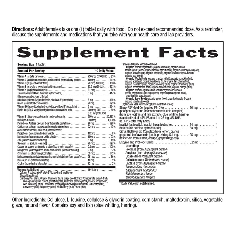 [Australia] - Country Life Core Daily-1 for Women 50 Plus - 60 Tablets - 200+mg of Women's Health Blend - Over 30 Raw Whole Foods 