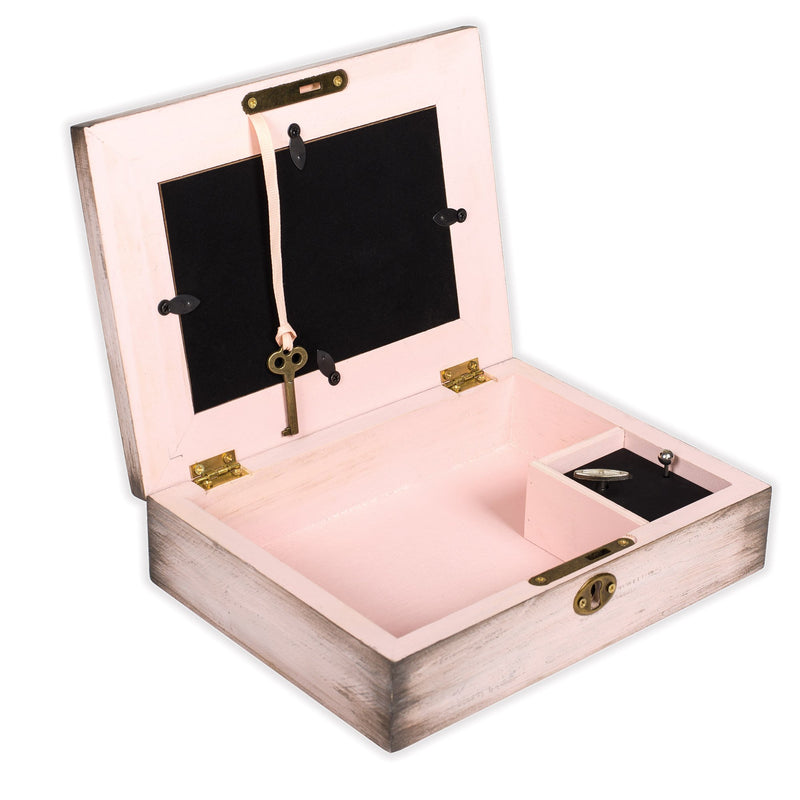 [Australia] - Cottage Garden Daughter in Law We Love You Blush Pink Distressed Locket Music Box Plays Friend in Jesus 
