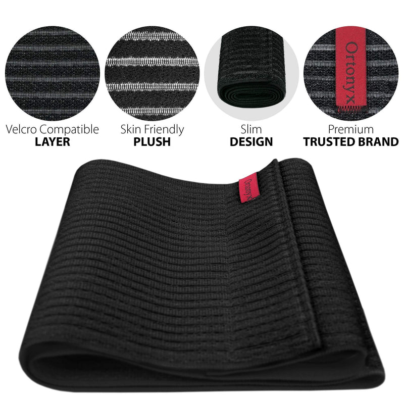 [Australia] - ORTONYX 10.25" Abdominal Binder and Umbilical Hernia Pad / Abdomen Navel Umbilical Hernia Support Belt / 524010PAD Black S/M 