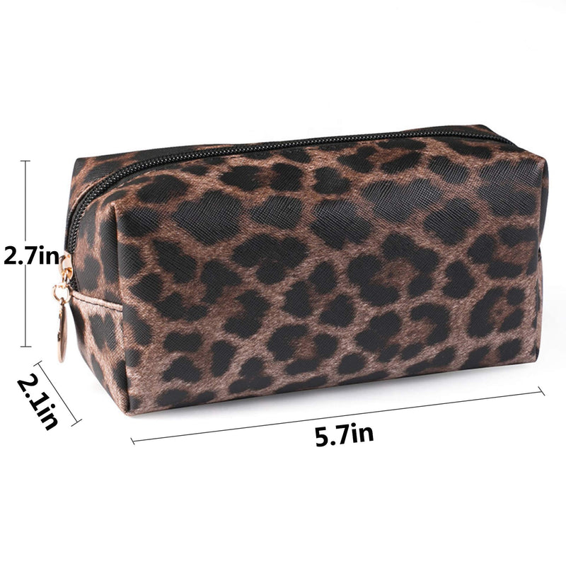 [Australia] - Jarrel 3Pcs Makeup Bag Set Travel Portable Cosmetic Bag - Clear & Leopard Print Pouch Waterproof Organizer Multifunction Case (3in1 Leopard Print) 3in1 Leopard Print 