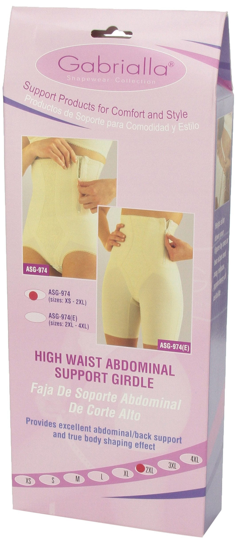 [Australia] - Gabrialla High Waisted Body Shaping Slimming Girdle Back and Abdominal Support ASG-973 XX-Large 