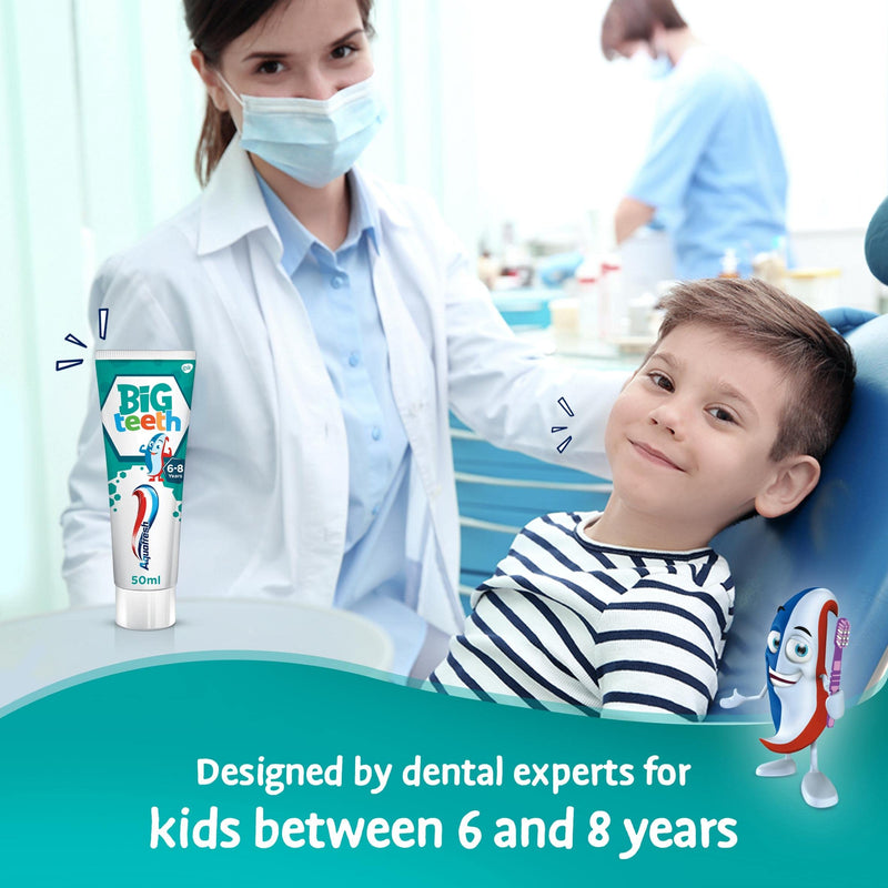 [Australia] - Aquafresh Big Teeth 6-8 Years Kids Toothpaste, 50 ml 