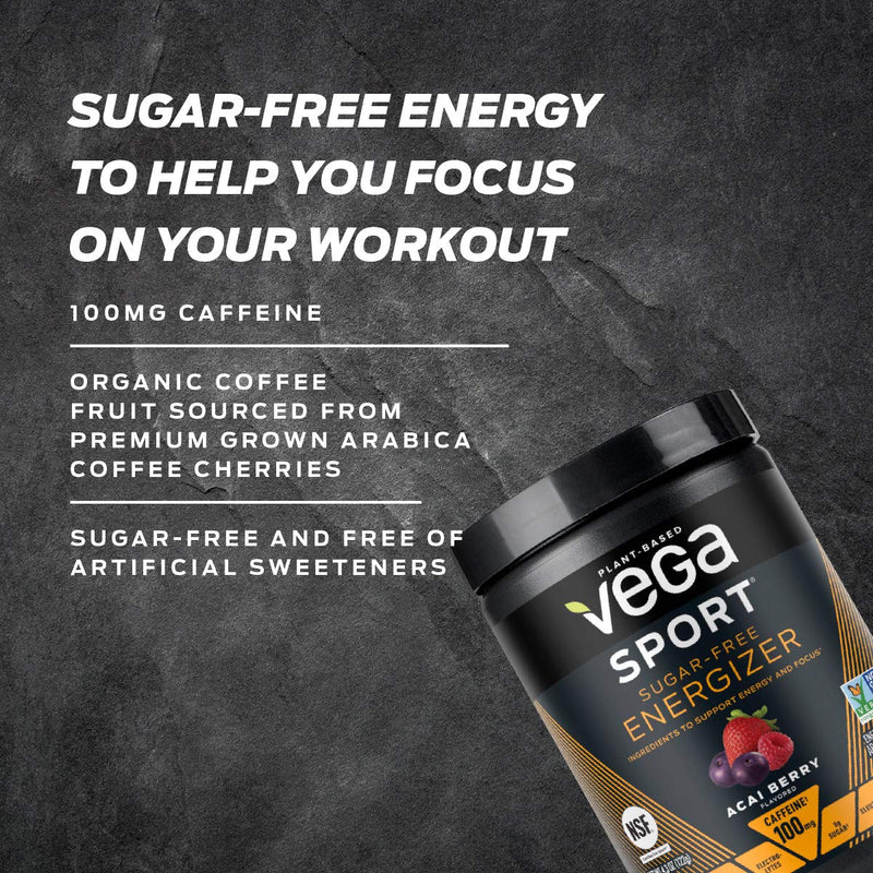 [Australia] - Vega Sport Sugar Free Energizer, Straweberry Lemonade, Pre Workout Powder for Women and Men, Supports Energy and Focus, Electrolytes, Vegan, Keto, Gluten Free, Dairy Free, Non GMO (35 Servings) Strawberry Lemonade 35 Servings (Pack of 1) 