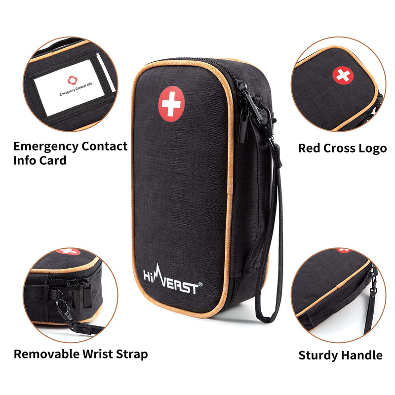 [Australia] - Insulin Travel Cooler Bag, with 2 Ice Packs (2022 Larger Design) Insulated Diabetic Organizer Medicine Case (X-Large) Black 