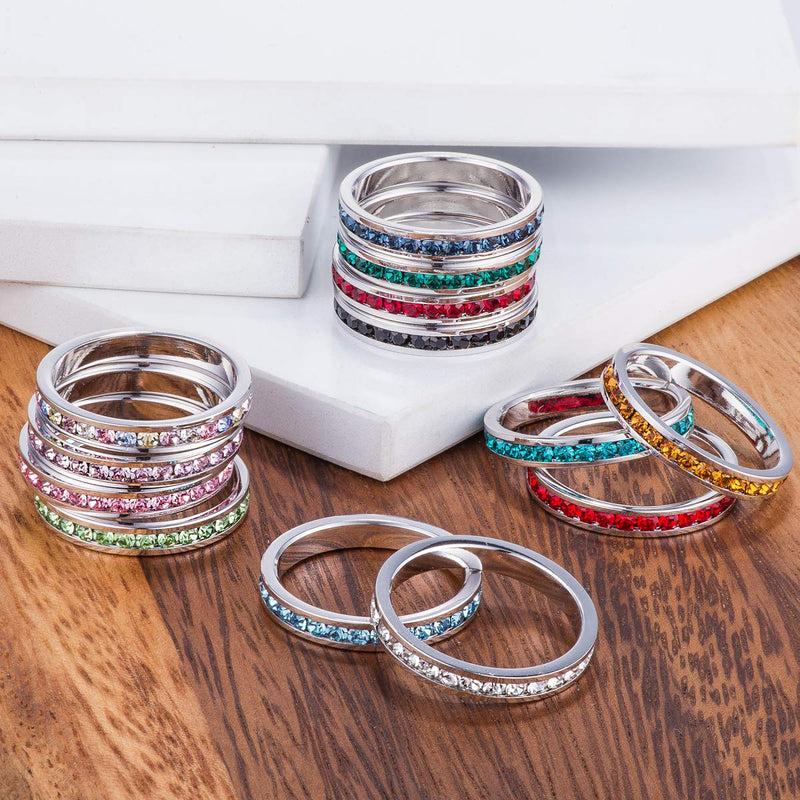 [Australia] - Kate Bissett Stylish Birthstone Stackables Swarovski Crystal Eternity Bands Amethyst -February 5 