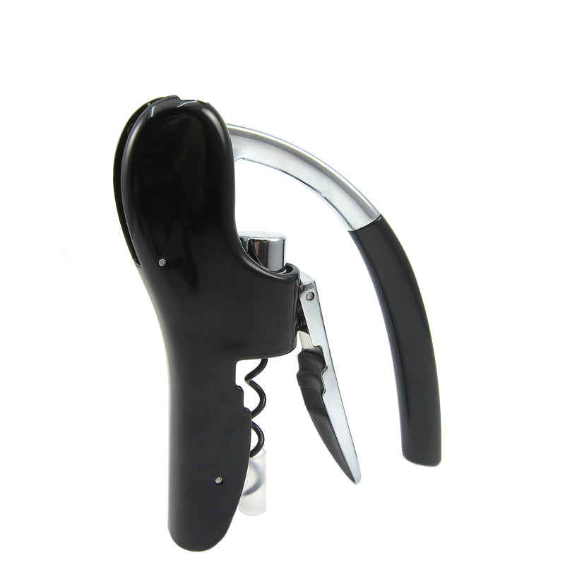 [Australia] - Best Utensils Professional Zinc Alloy Power Wine Opener Octopus Premium Rabbit Lever Corkscrew with Bonus Foil Cutter Waiter Bottle Openers Kit, Black 