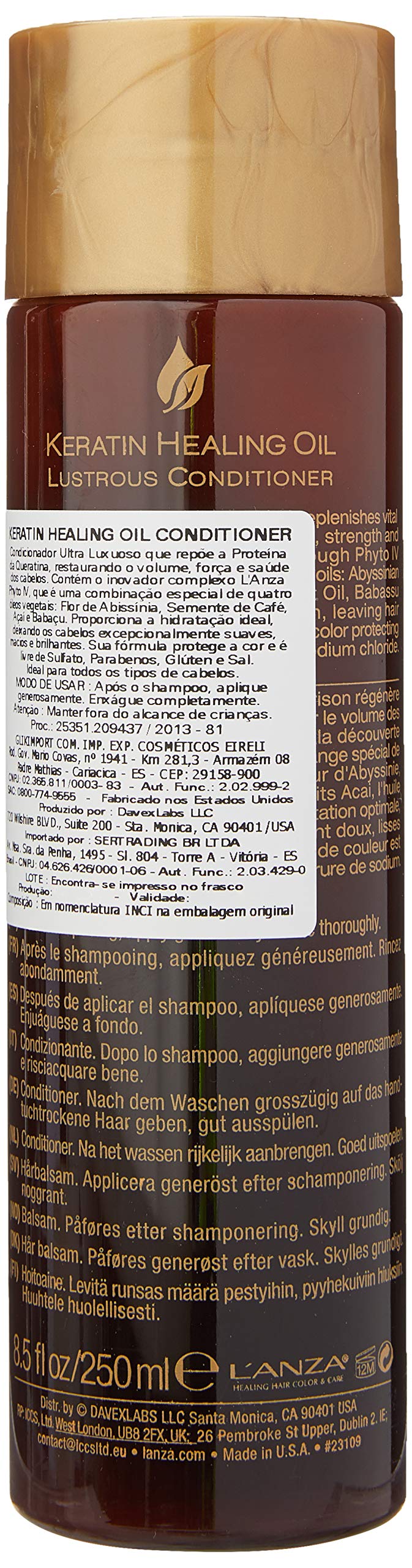 [Australia] - L'ANZA Keratin Healing Oil Conditioner 250 ml 