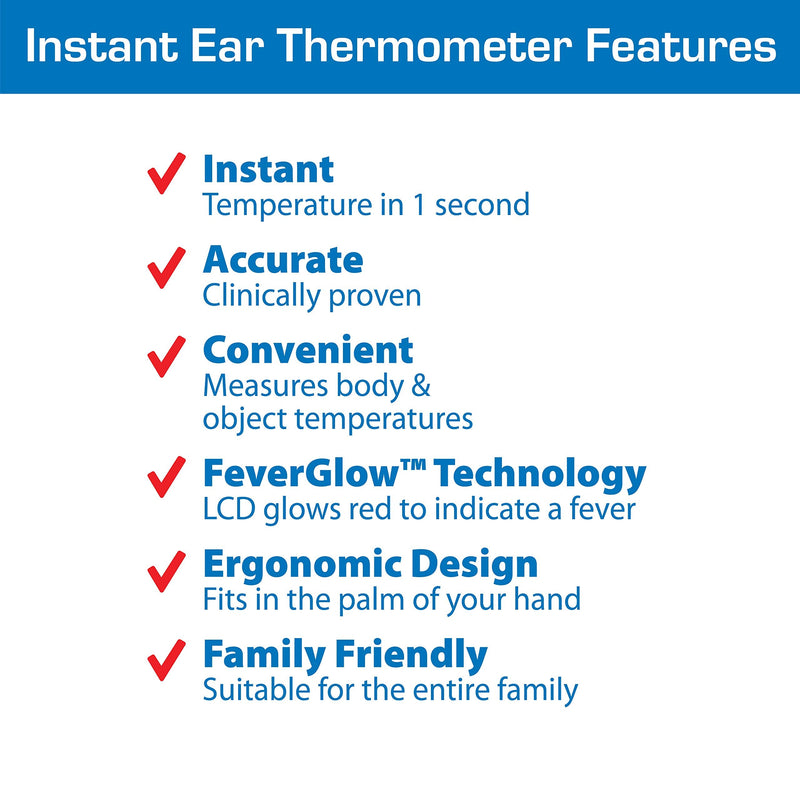 [Australia] - PROCHECK Instant Ear Thermometer, Glowing Fever Indicator 