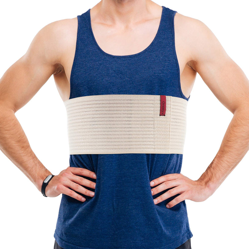 [Australia] - ORTONYX 6.25" Broken Rib Brace Unisex - Elastic Chest Wrap Comppression Support Belt - Rehabilitation of Cracked, Fractured, Dislocated Ribs Post-Surgery Aid Plus Size 3XL Beige / ACOX5226-BG-3XL 3X-Large (Pack of 1) 