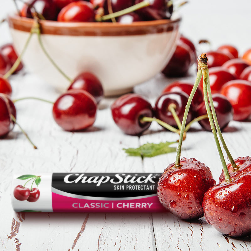 [Australia] - ChapStick Classic Cherry Lip Balm Tube, Flavored Lip Balm for Lip Care on Chafed, Chapped or Cracked Lips, Cherry, Red, 0.15 Oz (Pack of 3) 3 Pack OLD 