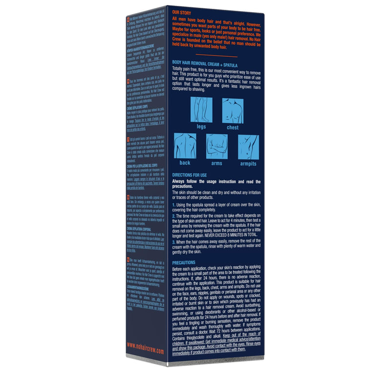 [Australia] - 2 X NO HAIR CREW Body Hair Removal Cream – Depilatory Cream Made for Men, 200 ml (Set 2 x 200ml) 