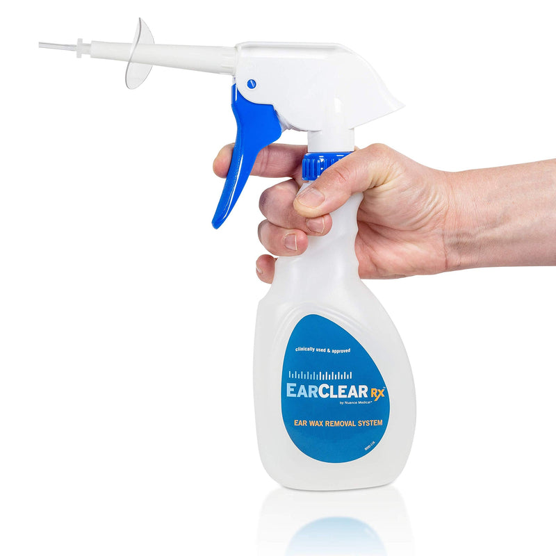 [Australia] - Earwax Flush Cleaning Kit by Nuance Medical EarClear Rx Rigid - SELF Earwax Removal kit with Otoscope Penlight, Basin and 20 Disposable Tips 20 Tips 