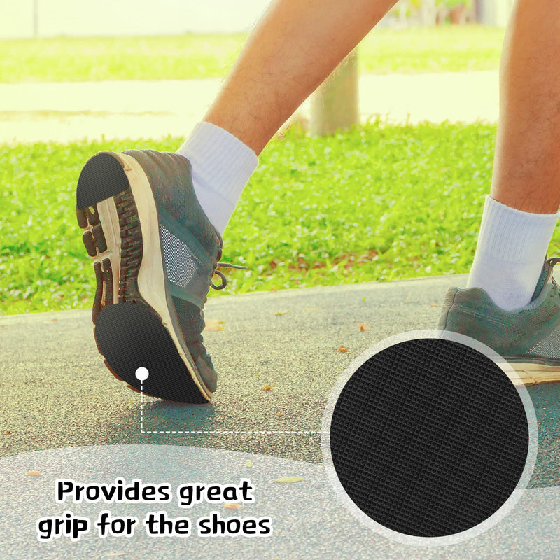 [Australia] - 10 Pcs Large Shoe Slip Pads Non Slip Shoe Pads Anti Skid Shoe Treads 3.1 Inch x 5.1 Inch Adhesive Shoe Grip Pads Rubber Shoe Sole for Bottom of Men Women Shoes Heels or Boots Replacement Black 