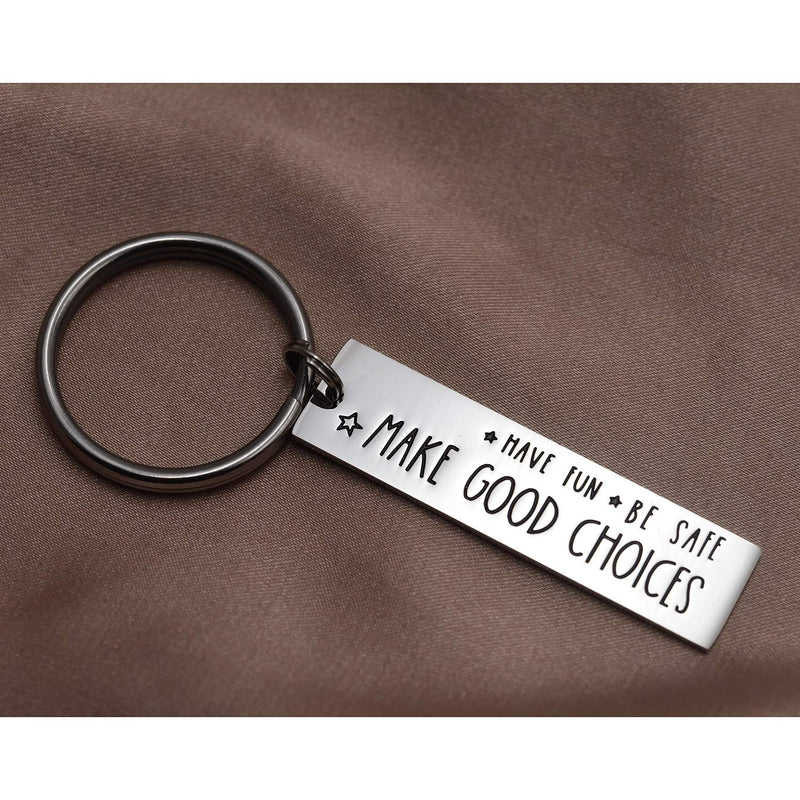 [Australia] - LParkin College Student Gifts High School Graduation Gifts Fun Keychain for Daughter Mom- Have Fun Be Safe Call Your Mom Keychain for Her Him Have Fun Be Safe Make Good Choices 