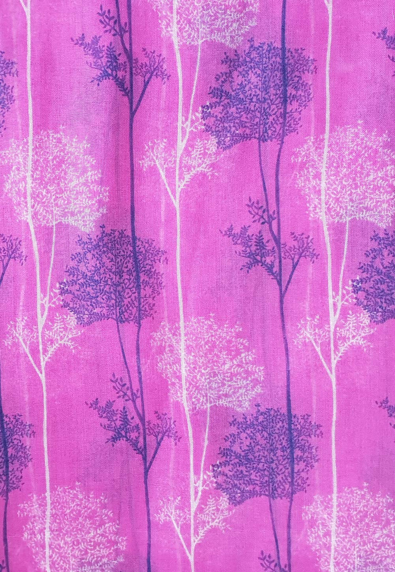 [Australia] - GlamLondon Forest Print Scarf Large Size Fashionable Trees Printed Women Wrap Fuchsia Pink 