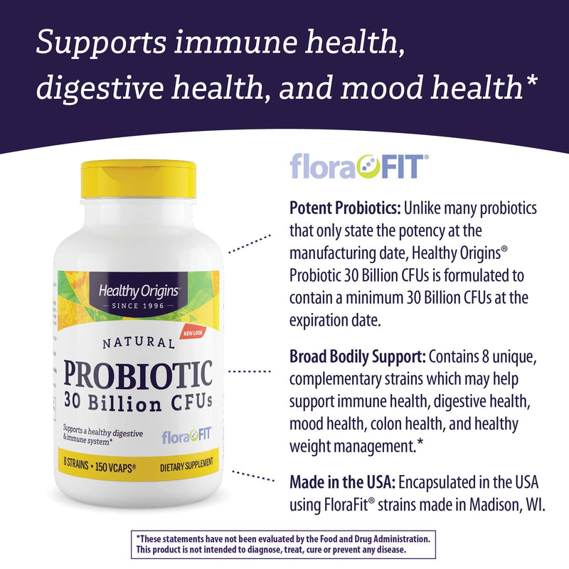 [Australia] - Healthy Origins Probiotic 30 Billion CFU's Shelf Stable, 150 Veggie Caps 150 Count (Pack of 1) 