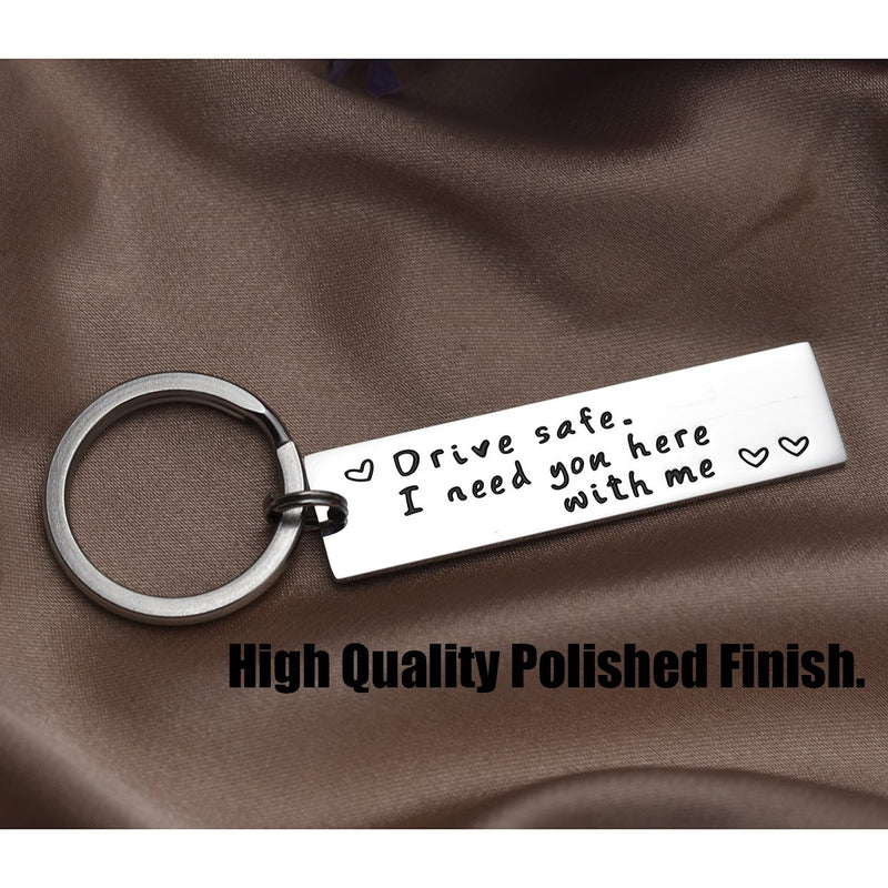 [Australia] - LParkin Drive Safe Keychain I Need You Here with Me Trucker Husband Gift for Husband dad Gift Valentines Day Stocking Stuffer 