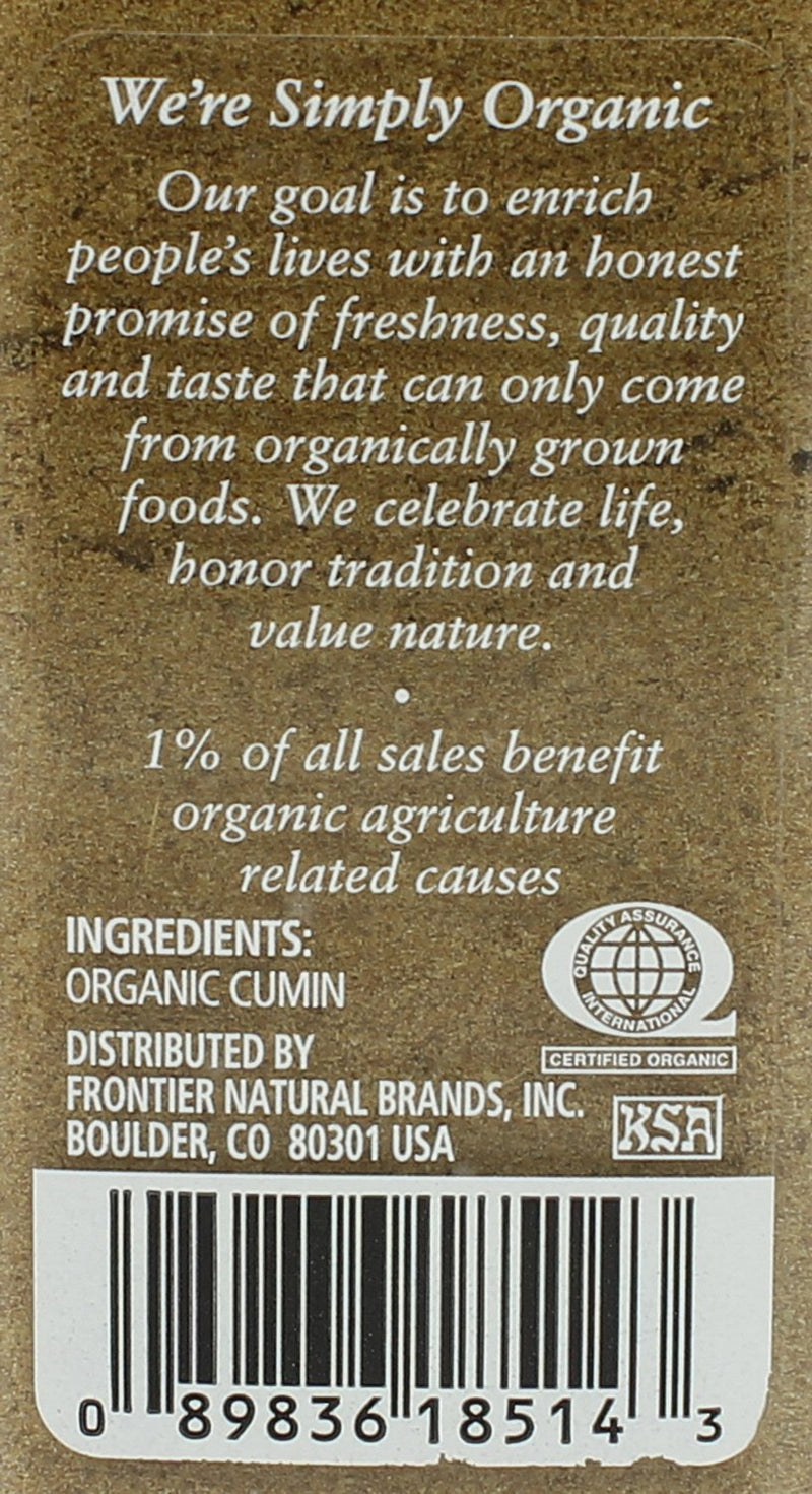 [Australia] - Simply Organic Ground Cumin Seed, 2.31 Ounce Bottle, Certified Organic | Cuminum cyminum L. 2.31 Ounce (Pack of 1) 
