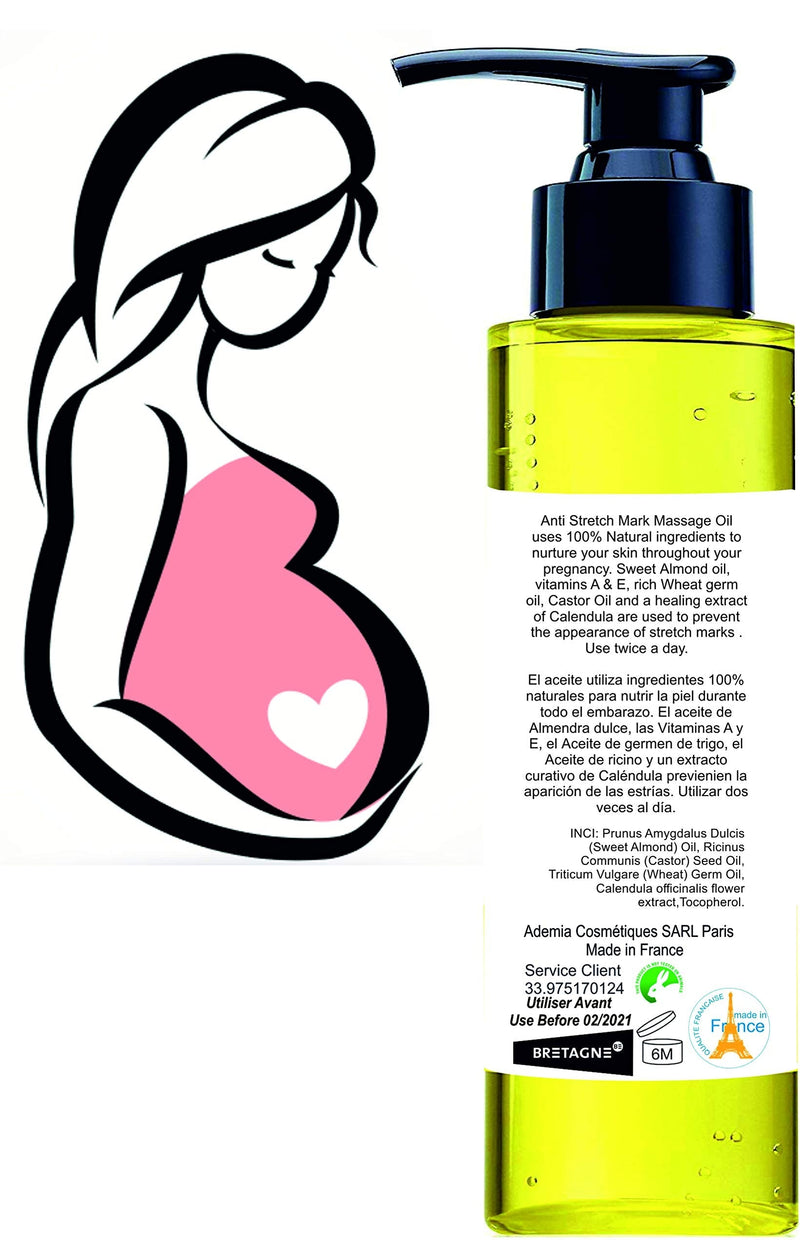 [Australia] - VITA-OIL Anti Stretch Mark Oil Pregnancy Oil Mam to-Be Care for Prevention and Repair 100% Natural Oils and Vitamins A & E - Fragrance Free Formula 200 ml 7.03 Fl oz 