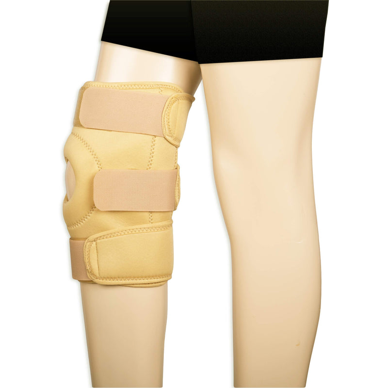 [Australia] - Wonder Care Knee Brace Support, Knee Stabilizer Support Compression muscle Joint Protection, Relieves ACL, LCL, MCL, Meniscus Tear, Arthritis, Tendonitis Pain, Adjustable Bi-Directional Straps - Large L(19.6-22") 