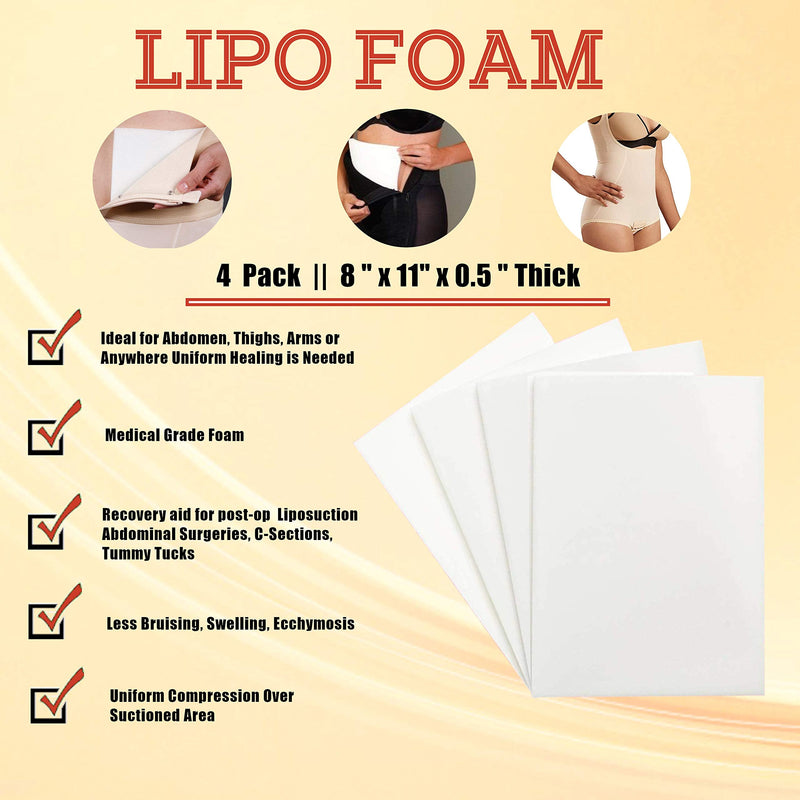 [Australia] - Lipo Foam Post Surgery Kit : 2 Lip foam boards, 1 Lumbar Molder Back Compression Board – Liposuction, C-Section, tummy tucks, Brazilian Butt Lifts 