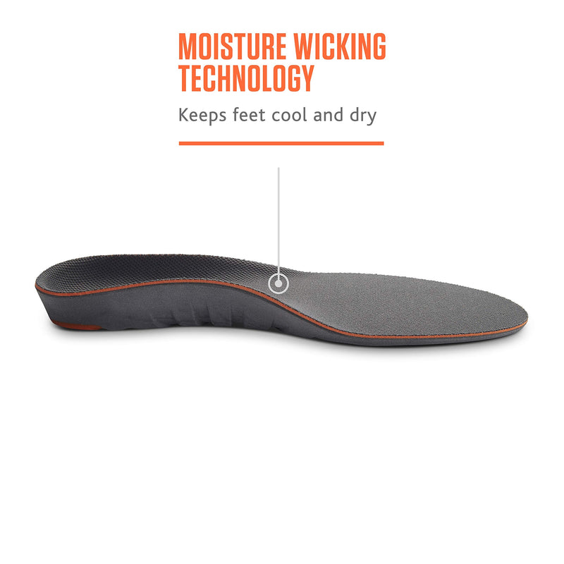 [Australia] - Sof Sole Insoles Men's High Arch Performance Full-Length Foam Shoe Insert 7-8.5 Grey 