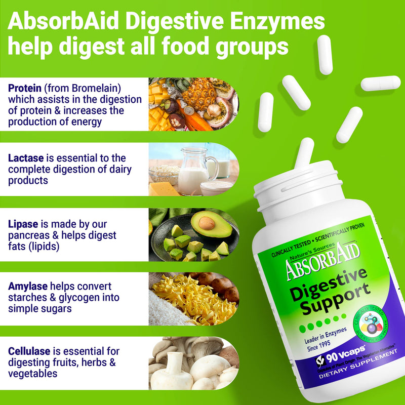 [Australia] - Nature's Sources AbsorbAid Digestive Support - 90 Vcaps 
