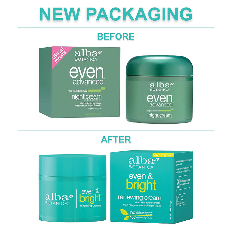 [Australia] - Alba Botanica Even and Bright Renewal Cream 2 Fl. Oz (Packaging May Vary) 2 Fl Oz (Pack of 1) 