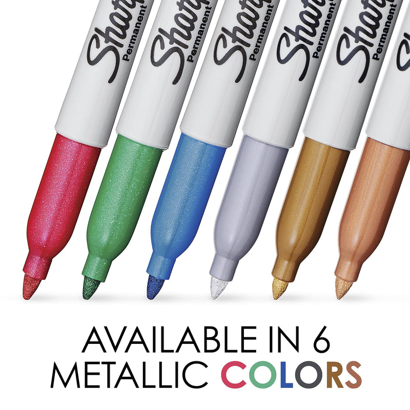 [Australia] - Sharpie 39108PP Metallic Permanent Markers, Fine Point, Silver, 2 Count 