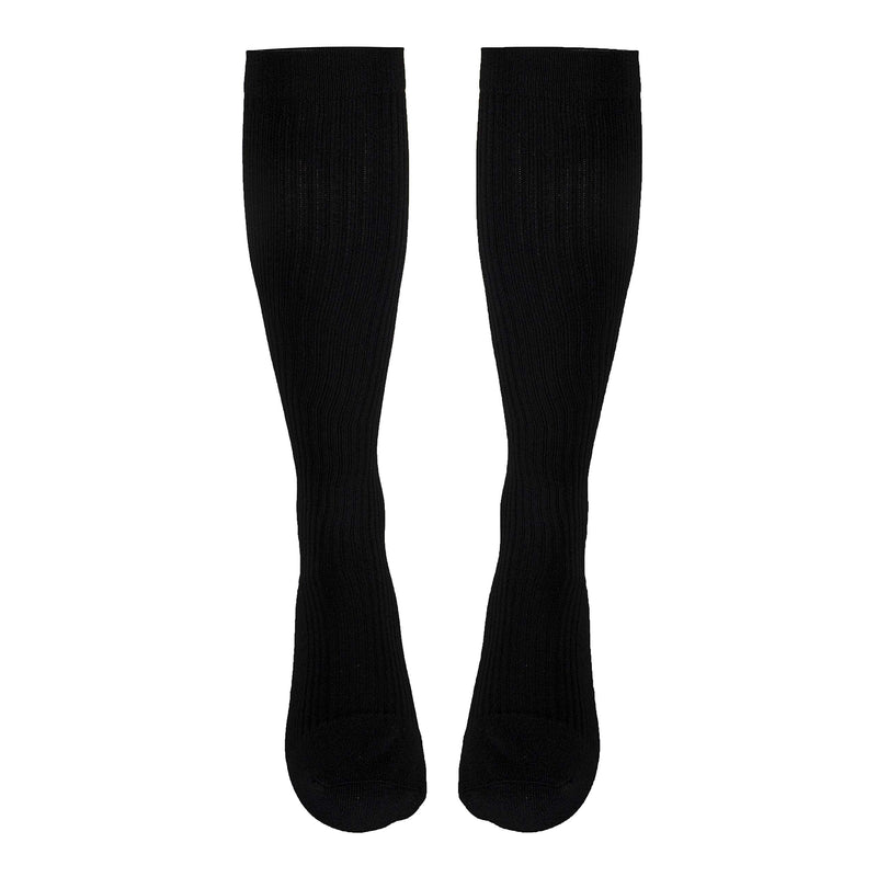 [Australia] - Truform - 1934BL-L Compression Socks, 20-30 mmHg, Men's Gym Socks, Knee High Over Calf Length, Black, Large Large (1 Pair) 