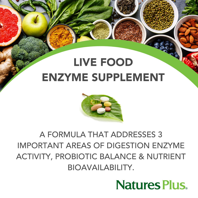 [Australia] - NaturesPlus ActiZyme - Gut Health Supplement, Contains Digestive Enzymes, Probiotics, Aminogen, Bioperine - 90 Vegetarian Capsules (45 Servings) 