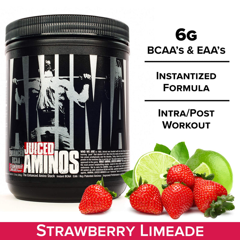 [Australia] - Animal Juiced Aminos - 6g BCAA/EAA Matrix plus 4g Amino Acid Blend for Recovery and Improved Performance - Strawberry Limeade - 30 Servings , 12.9 Ounce 12.9 Ounce (Pack of 1) 