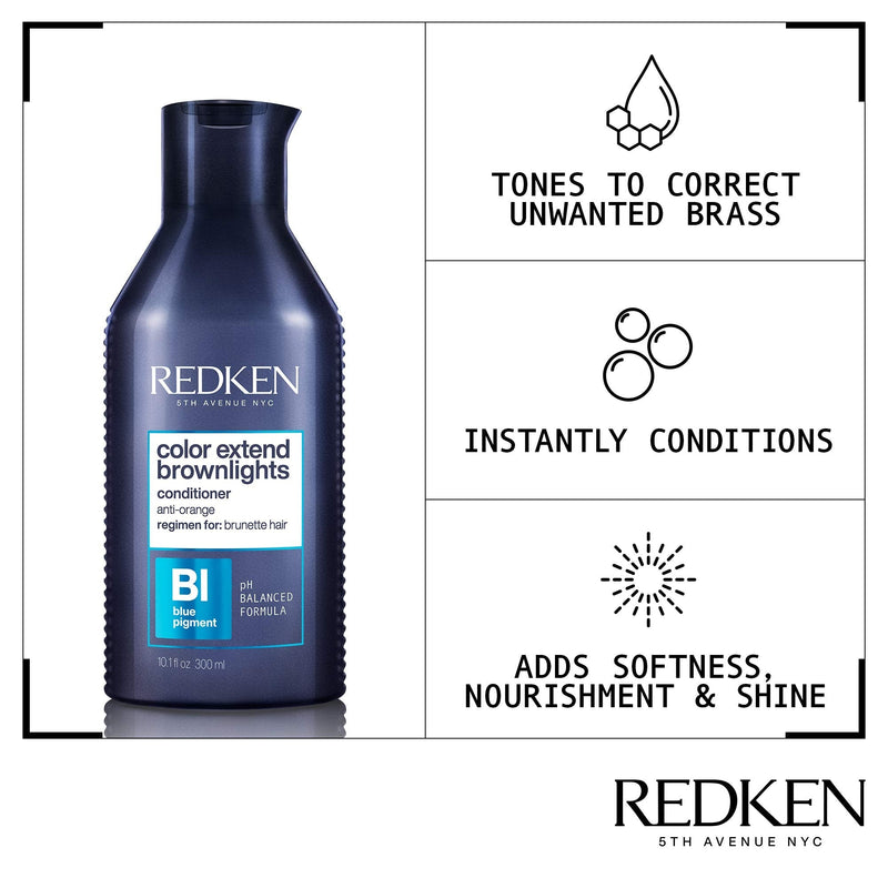 [Australia] - Redken Color Extend Brownlights | Blue Conditioner | For Natural & Color-Treated Brunettes Conditioner, New Look 