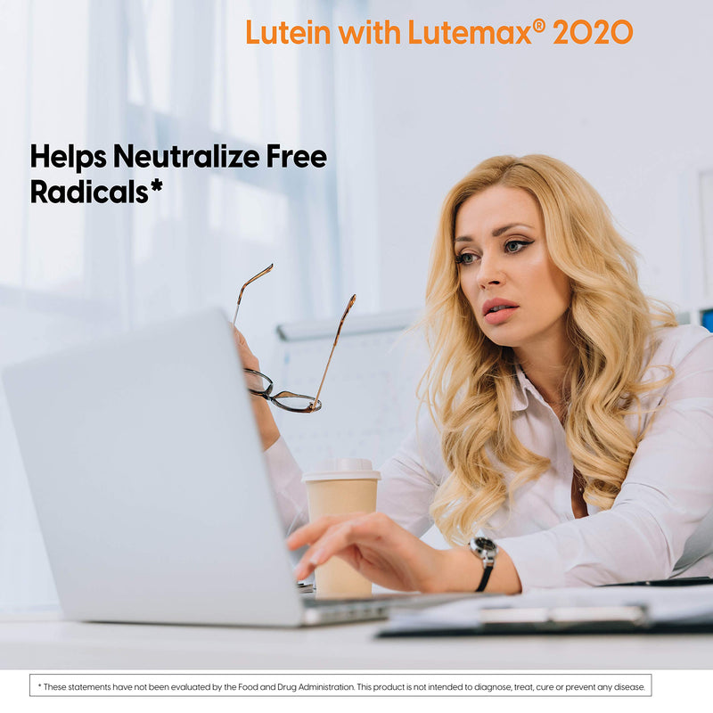 [Australia] - Doctor's Best Lutein Featuring Lutemax, Non-GMO, Gluten Free, Eye Health, 20 mg, 180 Softgels 180 Count (Pack of 1) 