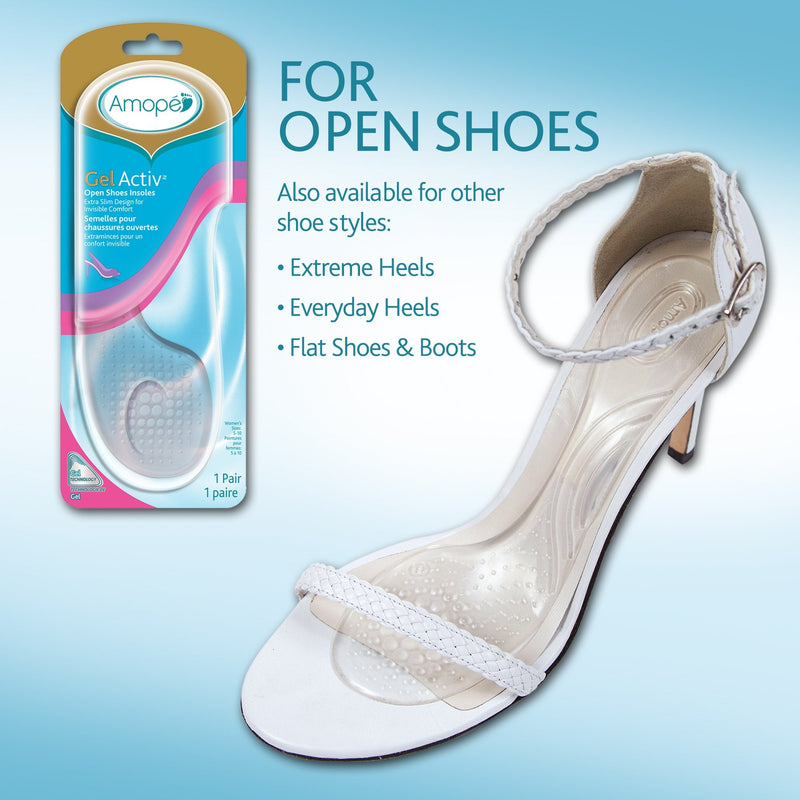 [Australia] - Amope GelActiv Open Shoes Insoles for Women, 1 pair, Size 5-10 