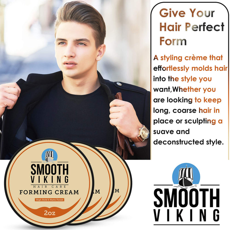 [Australia] - Hair Cream For Men | Styling Cream for Hair (2 Ounces) - Hair Styling Cream for Matte Finish & High Hold - Mens Forming Cream for Short And Long Hair Types 