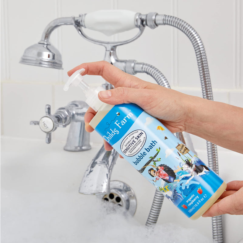 [Australia] - Childs Farm Kids Bubble Bath Organic Sensitive Skin Cleans Hydrates Skin, Raspberry, 250 ml (Pack of 6), 1500 millilitre 250 ml (Pack of 6) 